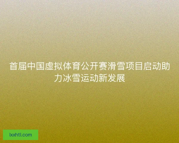 首届中国虚拟体育公开赛滑雪项目启动助力冰雪运动新发展